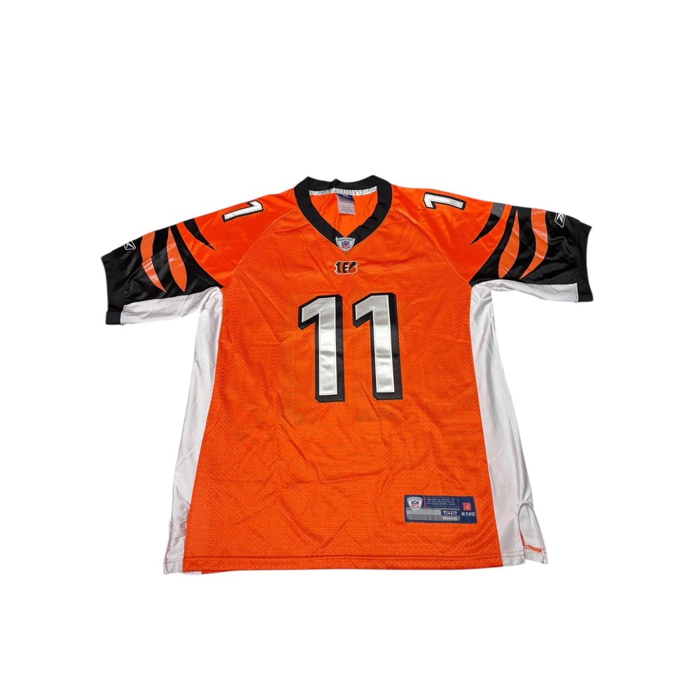 Vtg 2000s Reebok NFL Cincinnati Bengals #11 Shipley Jersey Men's Size 52 Orange